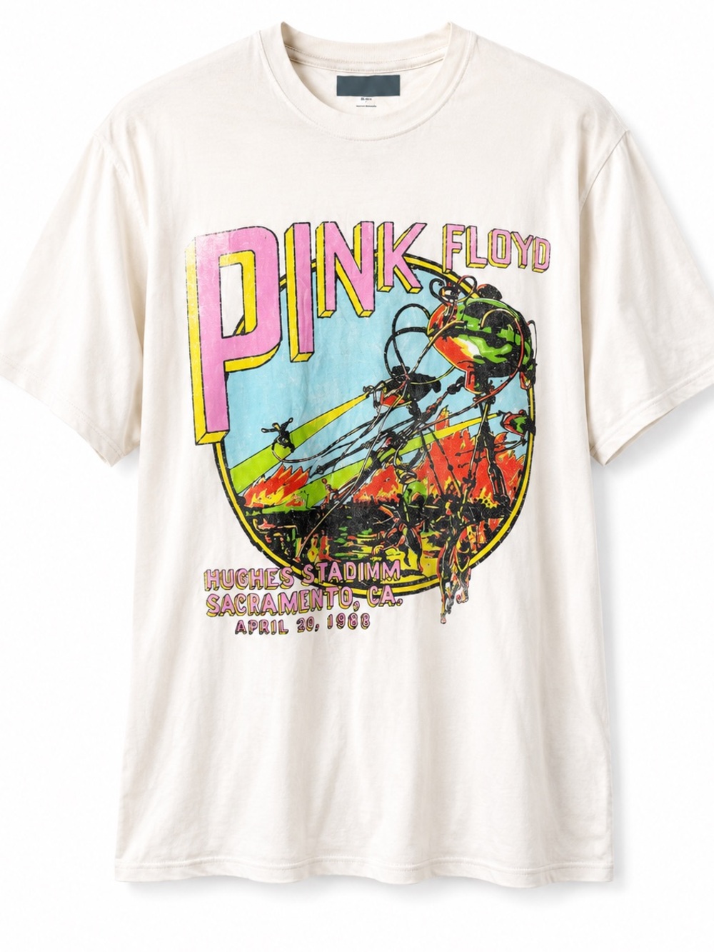 Pink Floyd Graphic Tee - White Vintage Band‎ Shirt